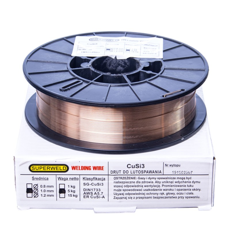 Drut do lutospawania CuSi3 1,0mm 5kg SUPERWELD