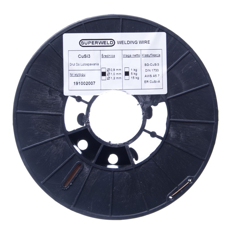Drut do lutospawania CuSi3 1,0mm 5kg SUPERWELD