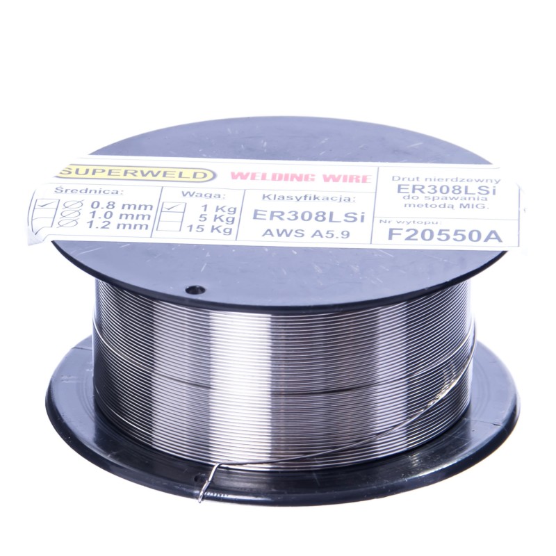 Drut do spawania stali nierdzewnej MAG 308LSi 0.8 mm 1kg SUPERWELD