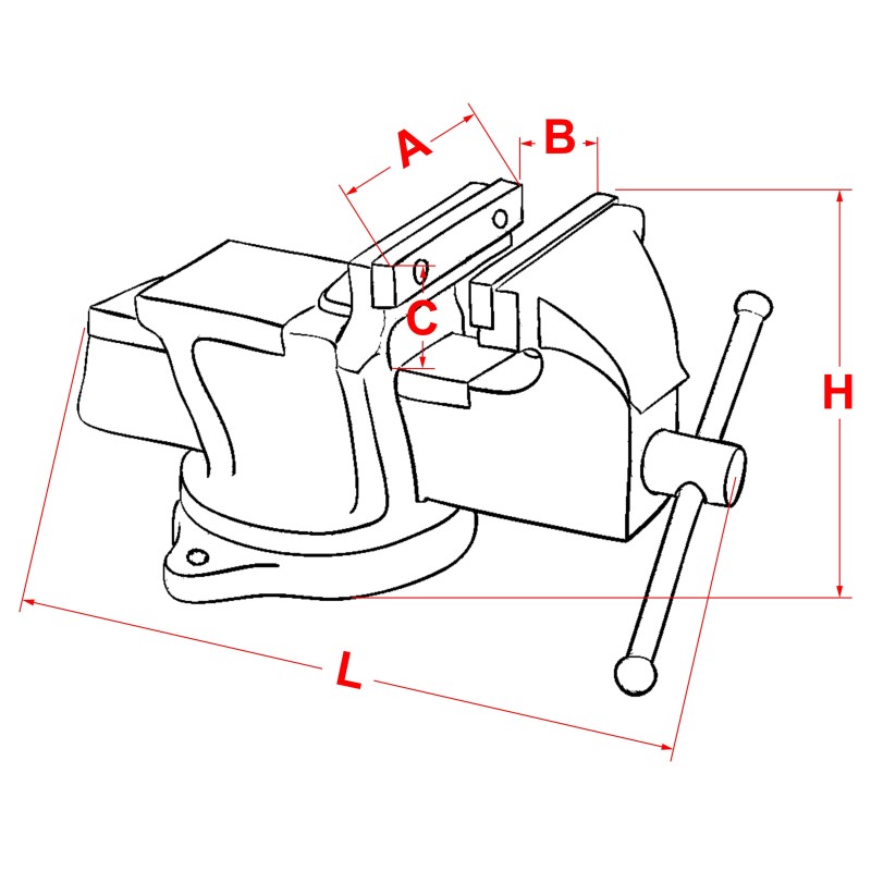 Imadło stałe ślusarskie MAGNUM ITS-125-FIXE