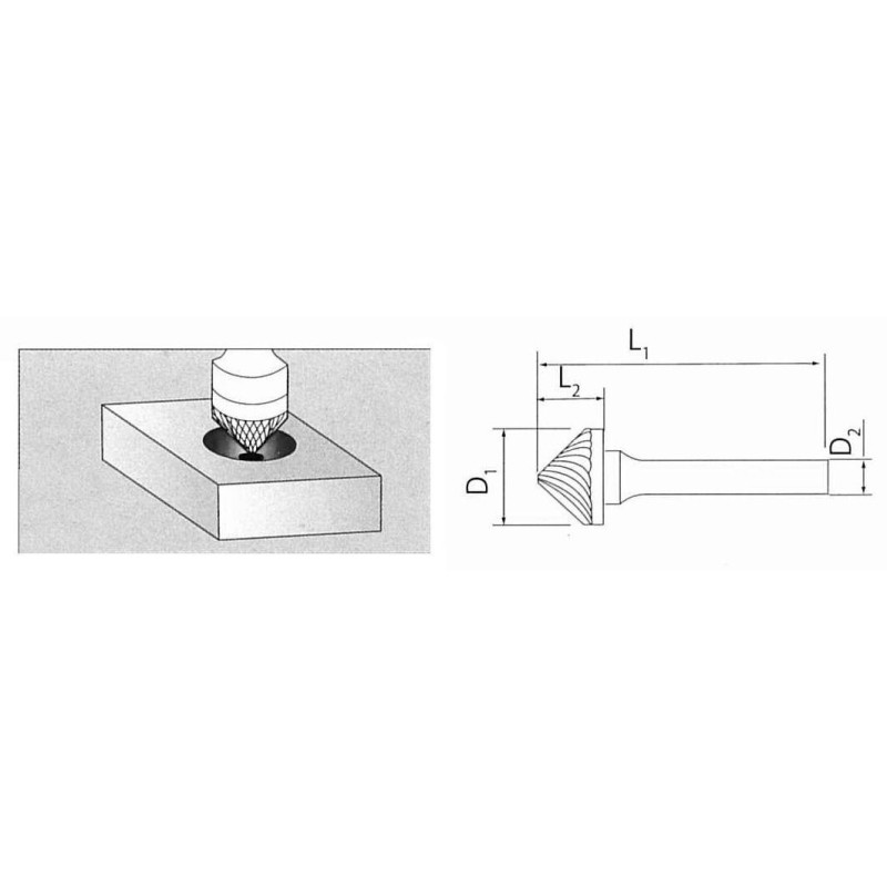 Pilnik obrotowy pogłębiacz stożkowy 90° MAGNUM K/12/CB