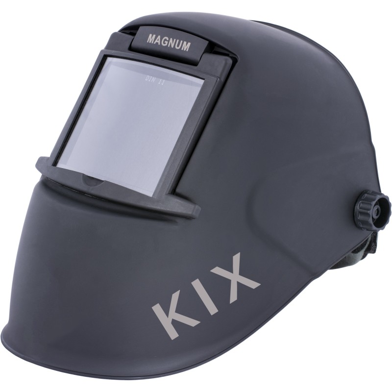 PRZYŁBICA SPAWALNICZA KIX 110X90 UCHYLNA SZYBKA CZARNA