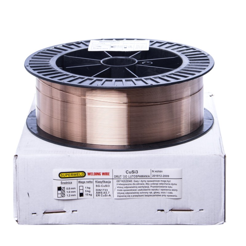 Drut do lutospawania CuSi3 0.8mm 15kg SUPERWELD