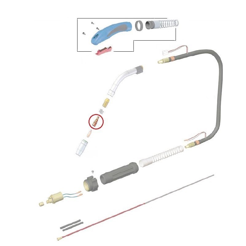 Łącznik prądowy do uchwytu MIG/MAG MB 25 M6 3szt