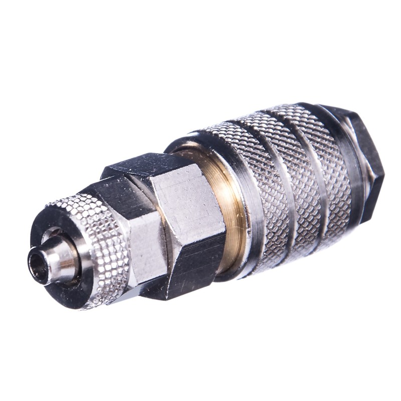 Szybkozłącze pneumatyczne niklowane typ 21 na wąż 6X4 mm