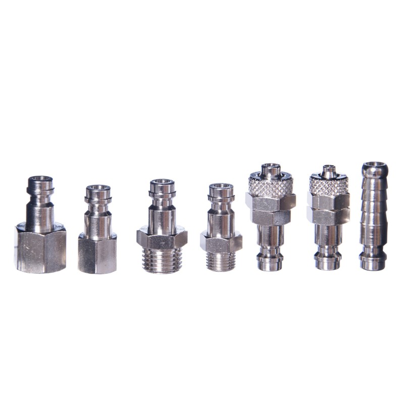 Wtyczka pneumatyczna niklowana typ 21 na wąż 6X4 mm