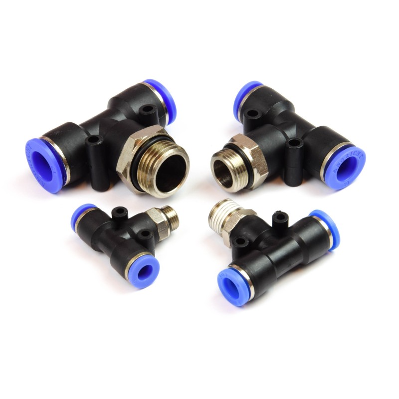 TRÓJNIK ZŁĄCZKA WTYKOWA W UKŁADZIE T 1/8Z-4MM