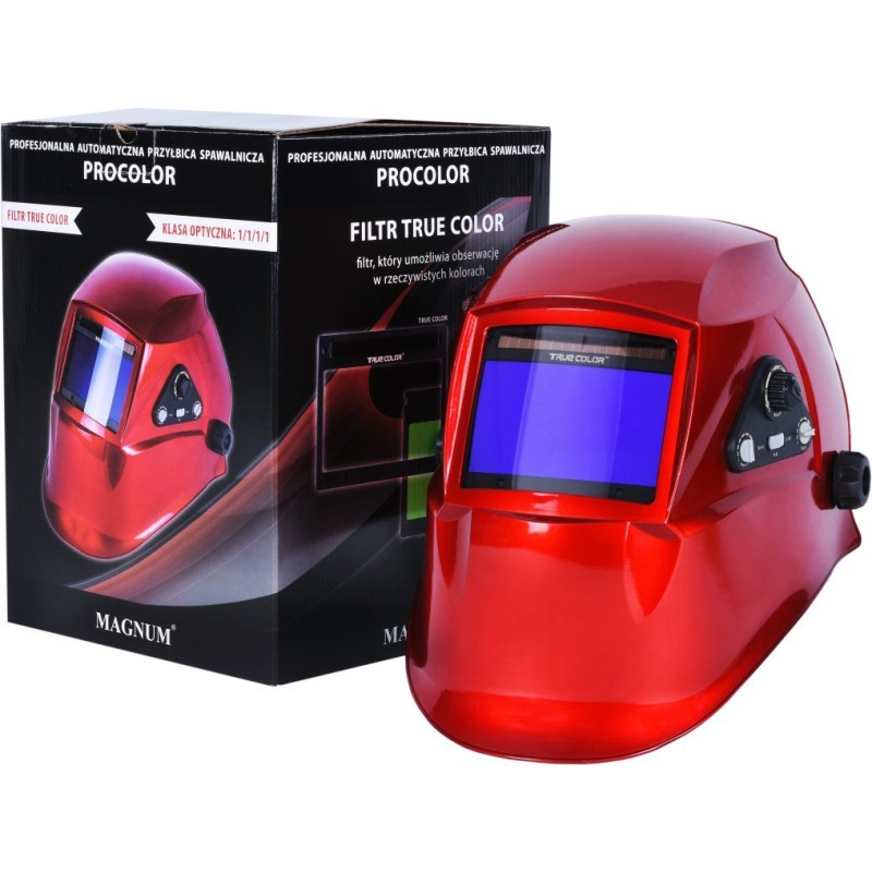 PRZYŁBICA AUTOMATYCZNA MAGNUM PROCOLOR CZERWONA