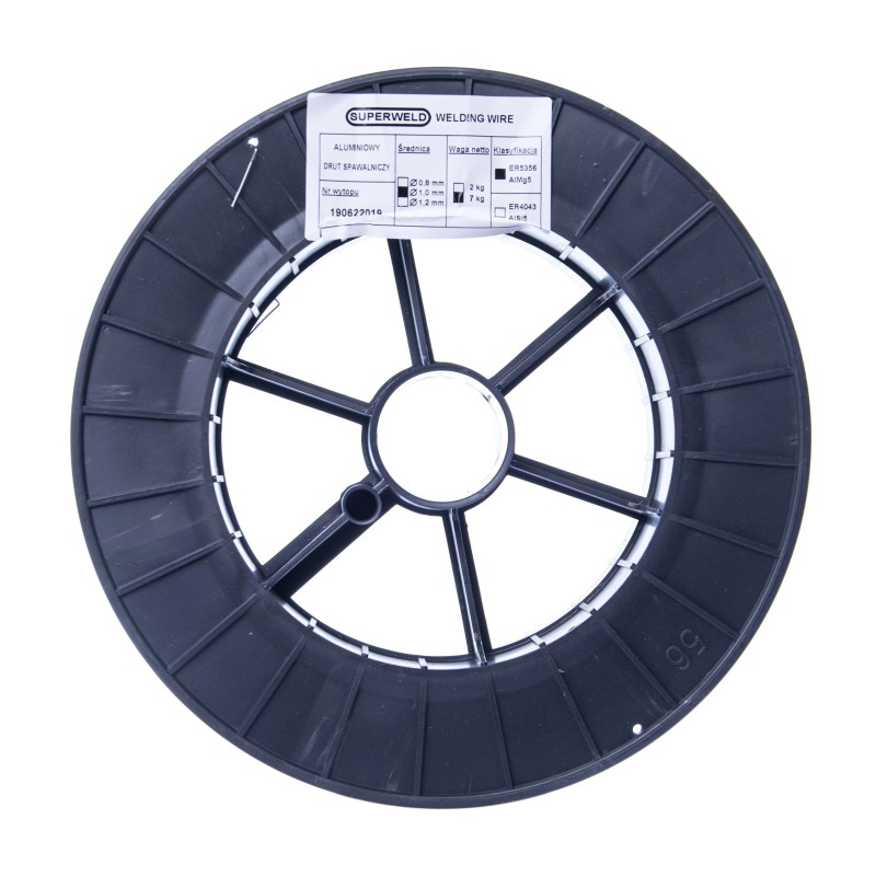 Drut spawalniczy MIG do aluminium 5356 AlMg5 1,0mm 7kg SUPERWELD