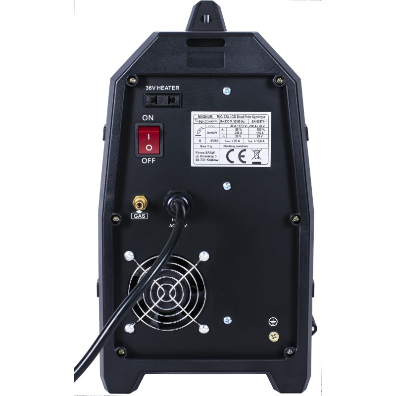Półautomat spawalniczy MIG/MAG 223 LCD DUAL PULS SYNERGIA wyposażony w zdalne sterowanie poprzez Wi-Fi 
