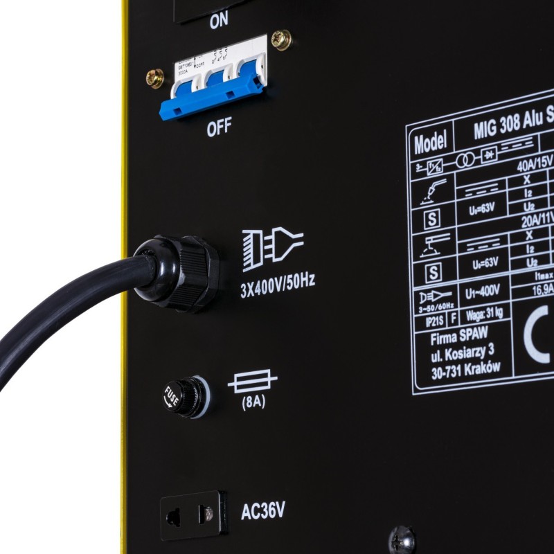 Półautomat spawalniczy MAGNUM MIG/MAG 308 ALU SYNERGIA