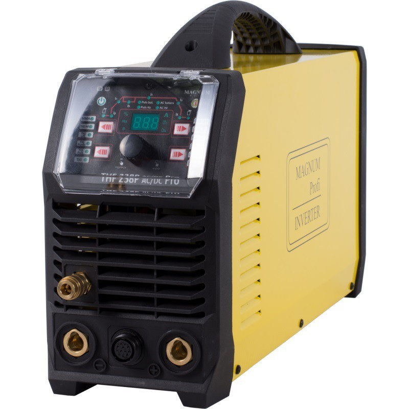 Spawarka inwertorowa TIG THF 238 AC/DC PRO MAGNUM w zestawie uchwyt TIG z regulacją prądu spawania w rękojeści