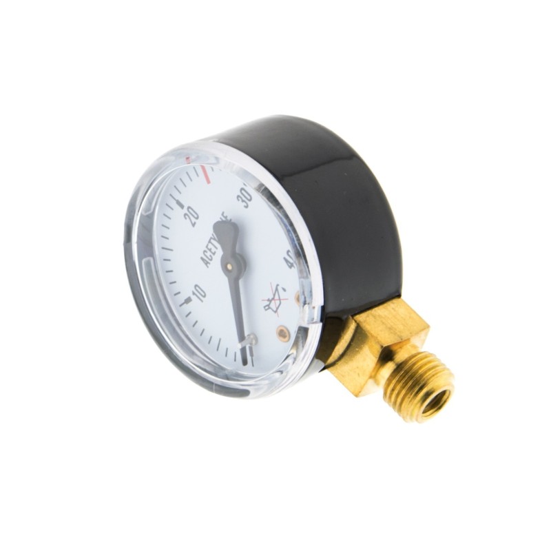 Manometr acetylen 0-40 bar butlowy Magnum 1/4"