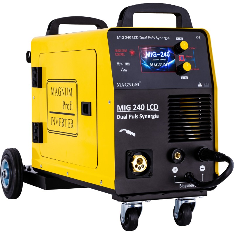 PÓŁAUTOMAT INVERTER MAGNUM MIG 240 DUAL PULS LCD 