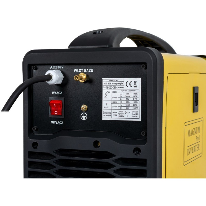 PÓŁAUTOMAT SPAWALNICZY MAGNUM MIG 209 AL SY 200A