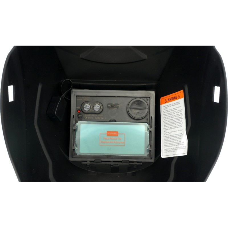 Przyłbica automatyczna MAGNUM IRON LIGHT CZARNA Z LAMPKĄ LED True Color 