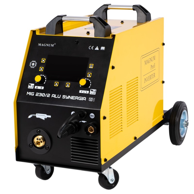 Spawarka inwerterowa MAGNUM MIG 230/2 ALU SYNERGIA 230V/200A 400V/230A