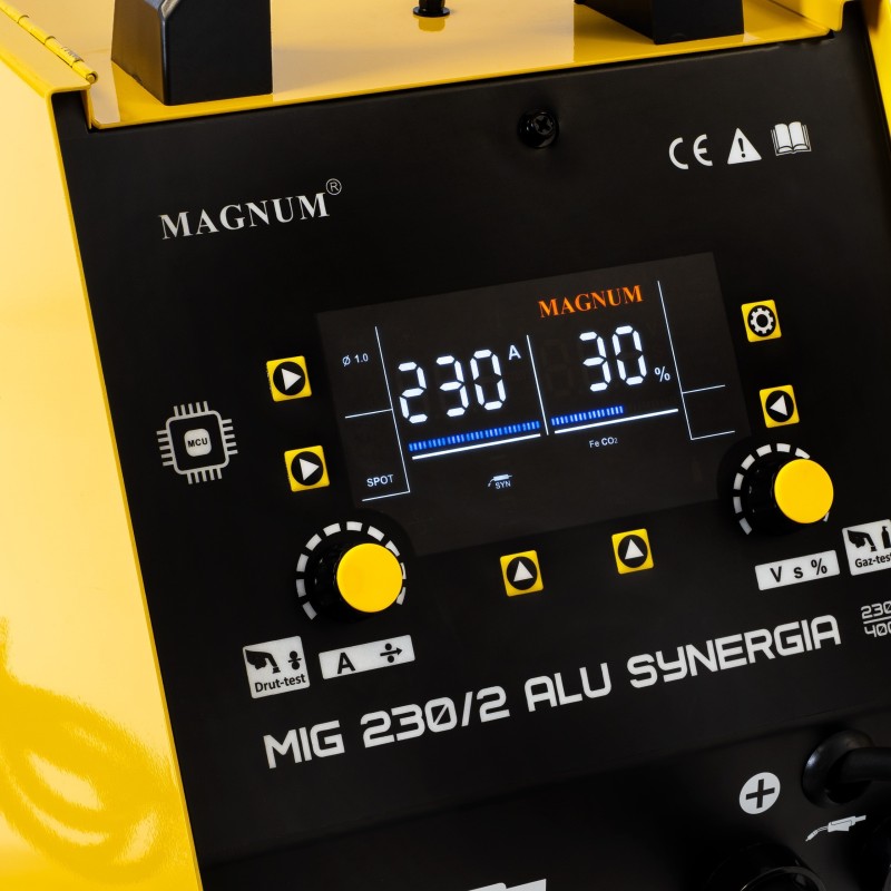 Spawarka inwerterowa MAGNUM MIG 230/2 ALU SYNERGIA 230V/200A 400V/230A