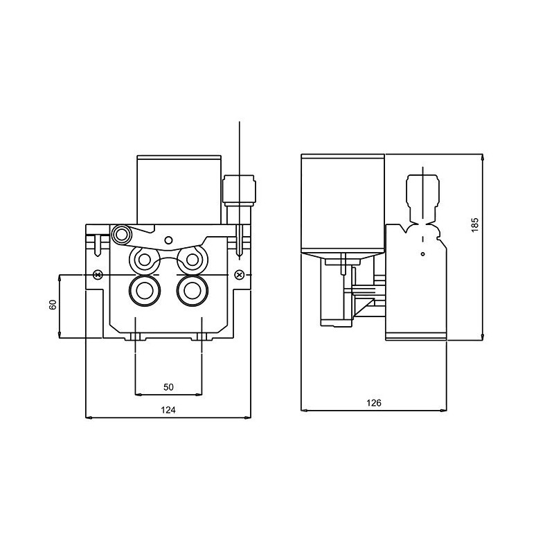 Podajnik drutu 4-rolkowy 24V DC lewy Magnum 4x4 MIG281DP MIG280DPLO