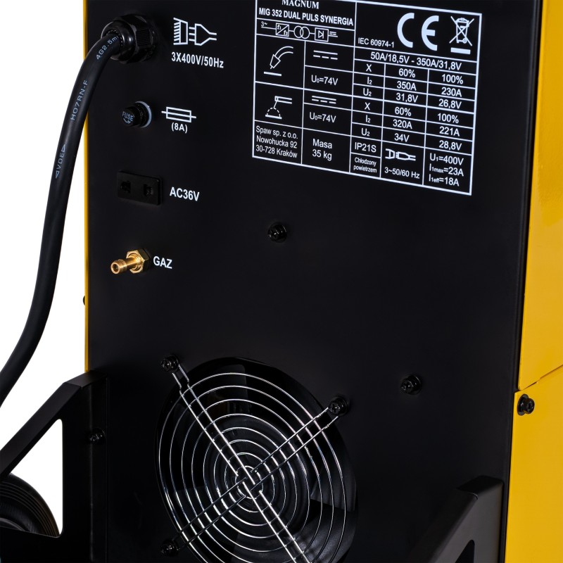 Spawarka inwerterowa Magnum MIG/MAG 352 Dual Puls Synergia LCD 4x4, MB24/3
