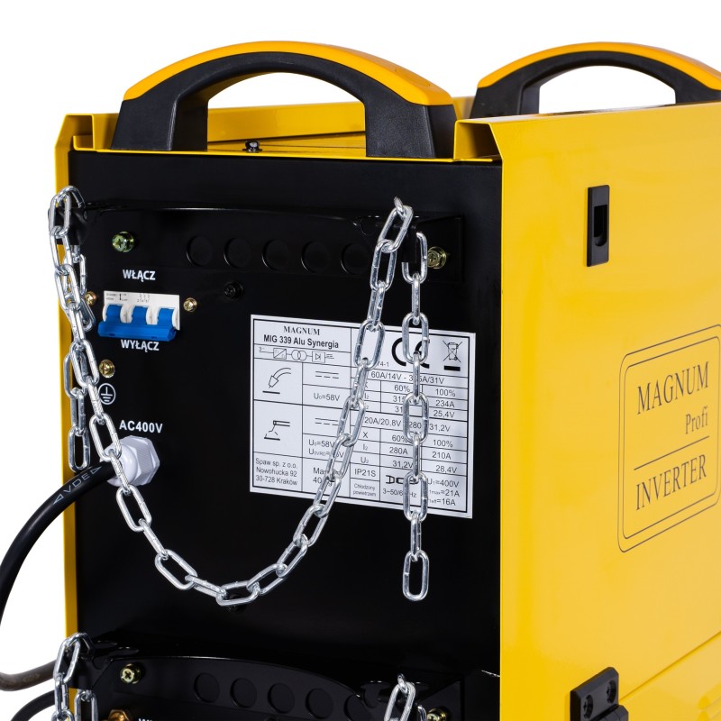 Spawarka inwerterowa Magnum MIG 339 ALU SYNERGIA LCD 315A/60% 400V MB24/3