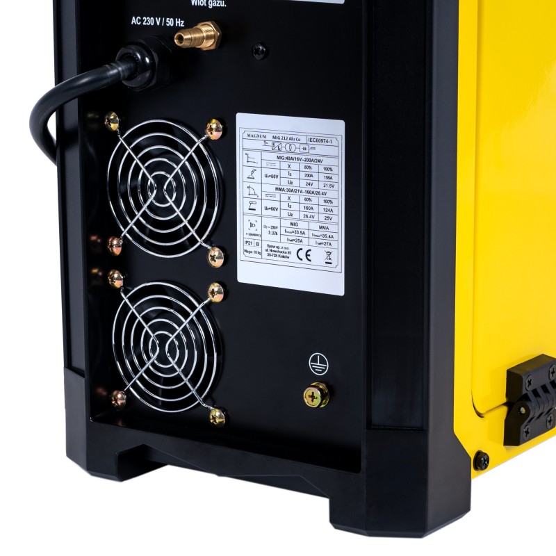 Spawarka inwerterowa MAGNUM MIG 212 ALU CU SYNERGIA 200A/60%, MB15 3m