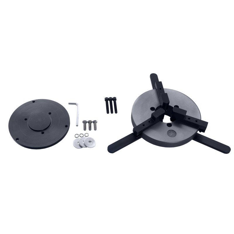 Samocentrujący uchwyt obrotnika D200 Magnum + adapter mocujący do stołu 