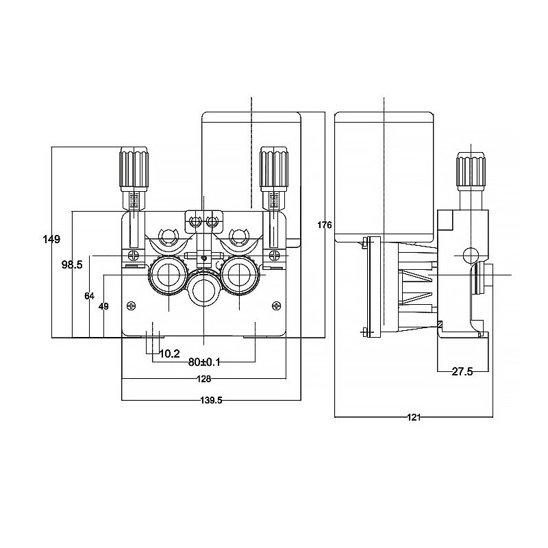 Podajnik drutu 4-rolkowy 24V DC lewy Magnum 4x4 MIG 280/290/330/350