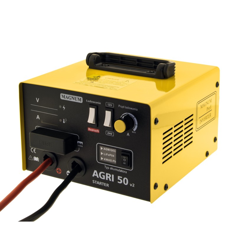 Prostownik inwerterowy MAGNUM AGRI 50 V2 STARTER 12/24V ROZRUCH 120A