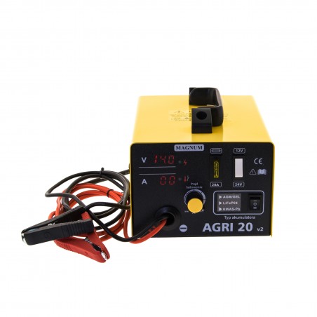 Prostownik inwerterowy MAGNUM AGRI 20 V2 12/24V 20A 230V PB/AGM-GEL/LiFePO4