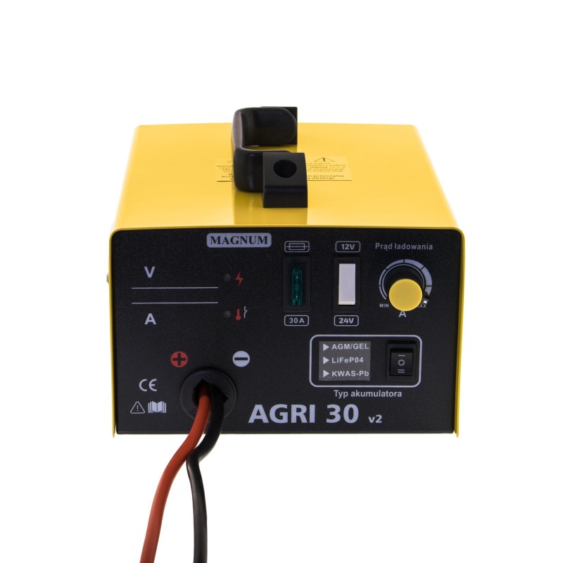 Prostownik inwerterowy MAGNUM AGRI 30 V2 12/24V 30A 230V PB/AGM-GEL/LiFePO4