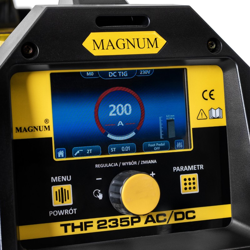 Spawarka inwerterowa Magnum TIG AC/DC THF235P LCD 200A/60% COLD WELDING