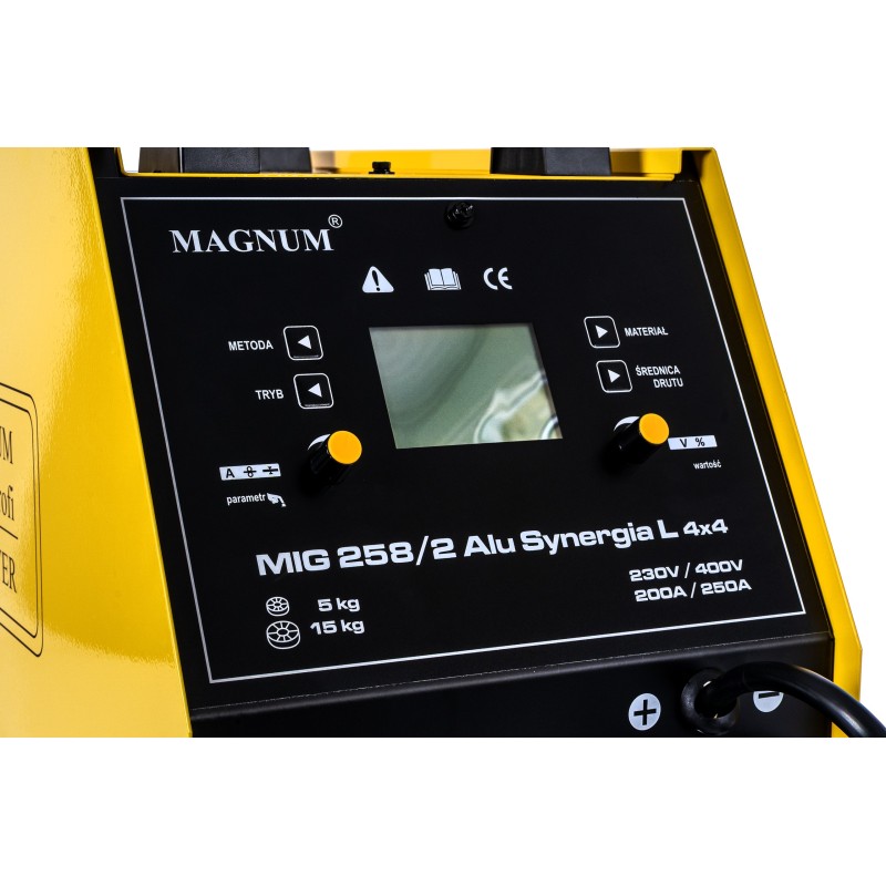 PÓŁAUTOMAT INWERTER MAGNUM MIG 258/2 ALU SYNERGIA 4X4 200A/250A 60%