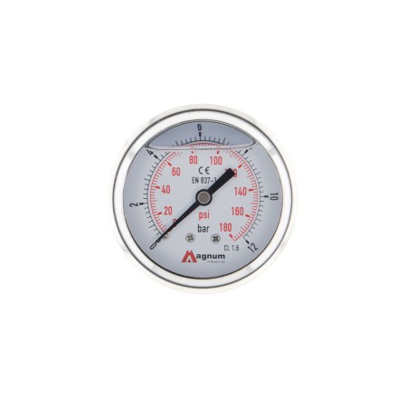 MANOMETR GLICERYNOWY 63 MM TYLNY 0-12 BAR G1/4"