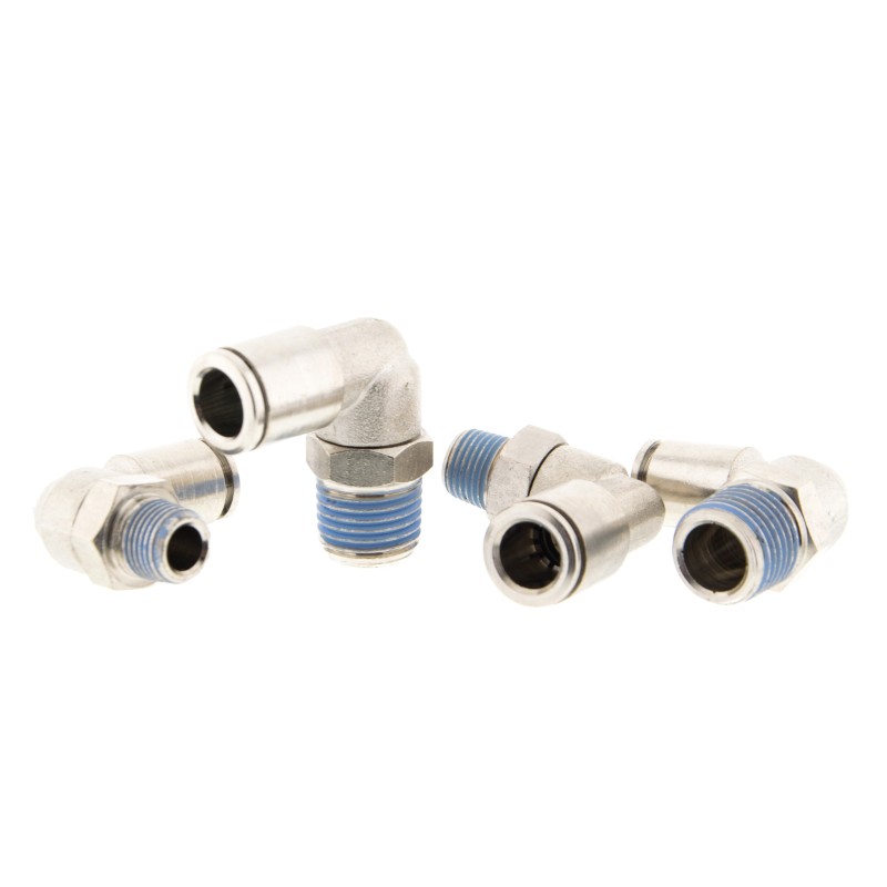 ZŁĄCZKA WTYKOWA METALOWA KOLANO OBROTOWE WĄŻ 6MM GWINT GZ1/8 SPL06-01M