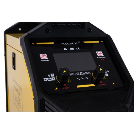 SPAWARKA PÓŁAUTOMAT INWERTER MAGNUM MIG201 ALU PRO SYNERGIA 200A/60%