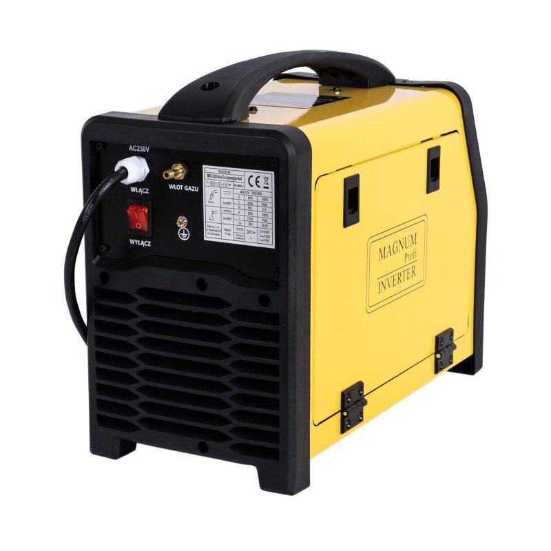 PÓŁAUTOMAT SPAWALNICZY INWERTER MAGNUM MIG220 SYNERGIA 4x4 230V 200A/60%