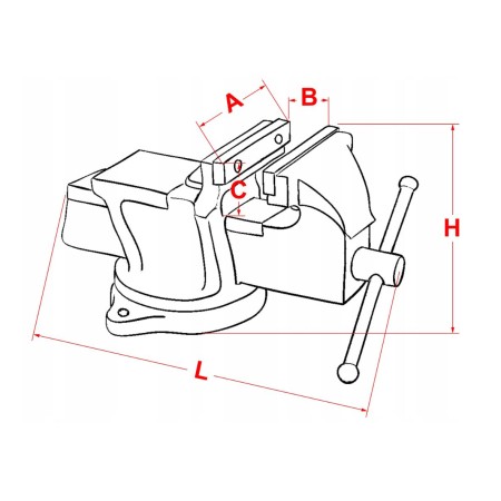 Imadło obrotowe MAGNUM TO-125-XPA