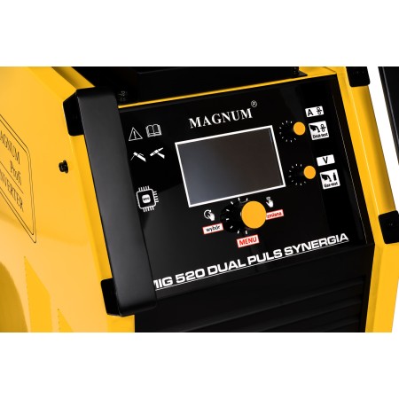 PÓŁAUTOMAT INWERTER MAGNUM MIG 520 DUAL PULS SYNERGIA LCD 500A podajnik LCD