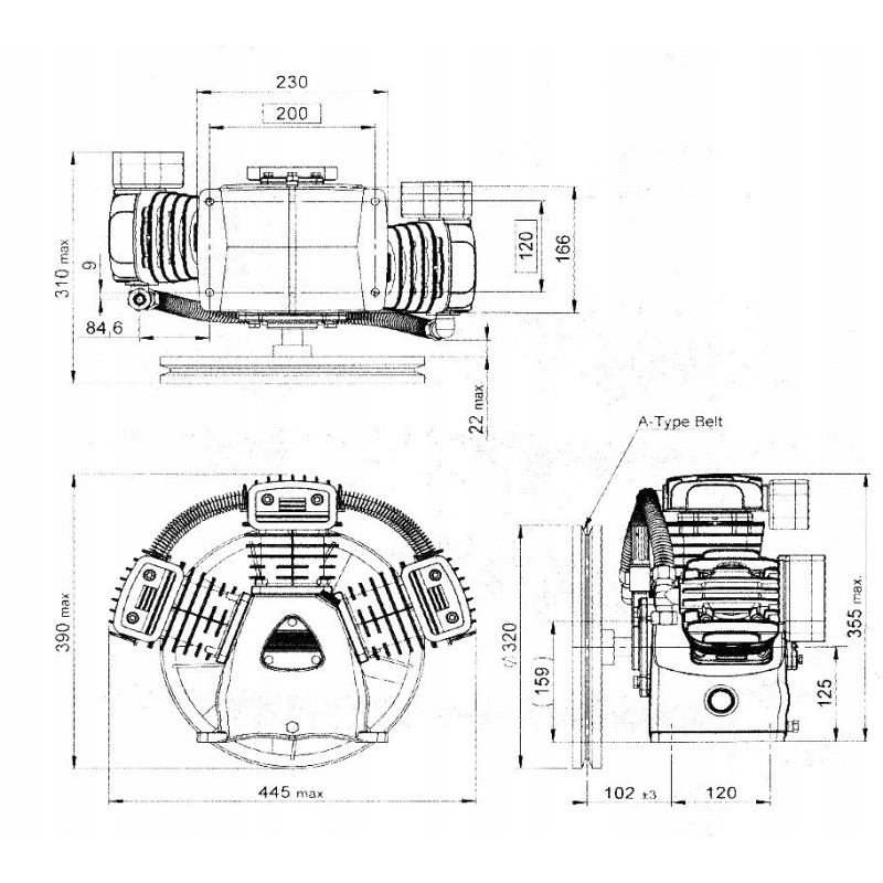 Pompa sprężarkowa MAGNUM LB 40-3