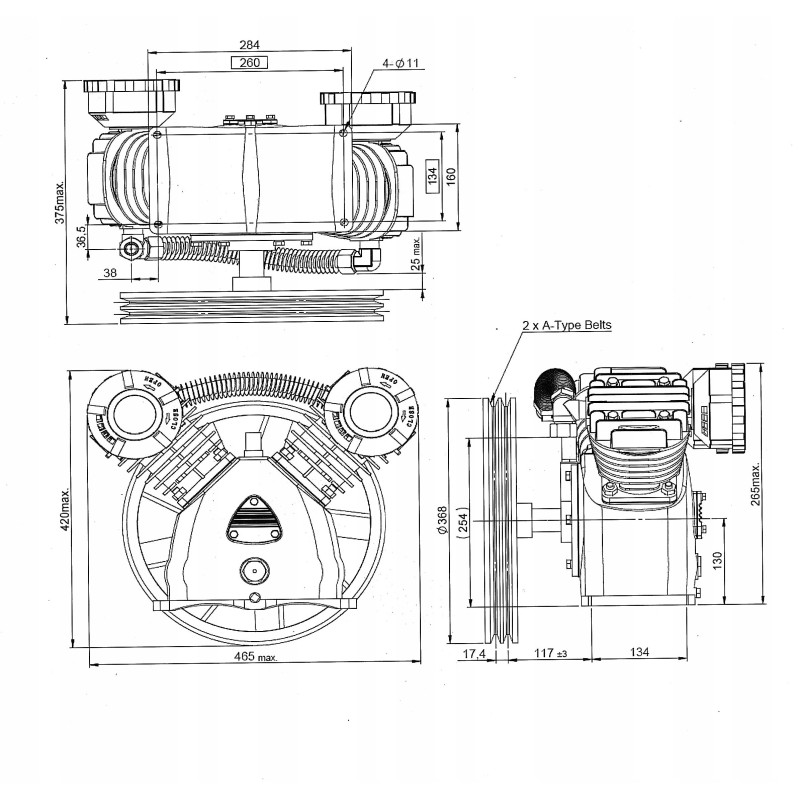 Pompa sprężarkowa MAGNUM LB 50-4