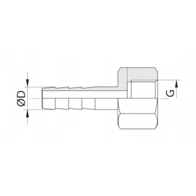 Złączka z króćcem do węża 10 mm i gwintem wewnętrznym 1/8"